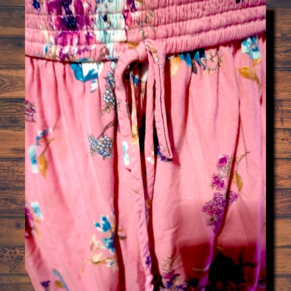 Strapless Pink Floral Maxi Dress with Pockets! - Picture 4 of 5